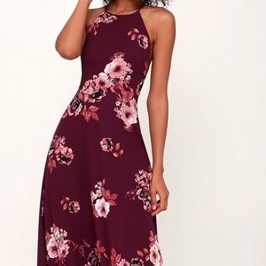 Lulus Floral Print Maxi Dress